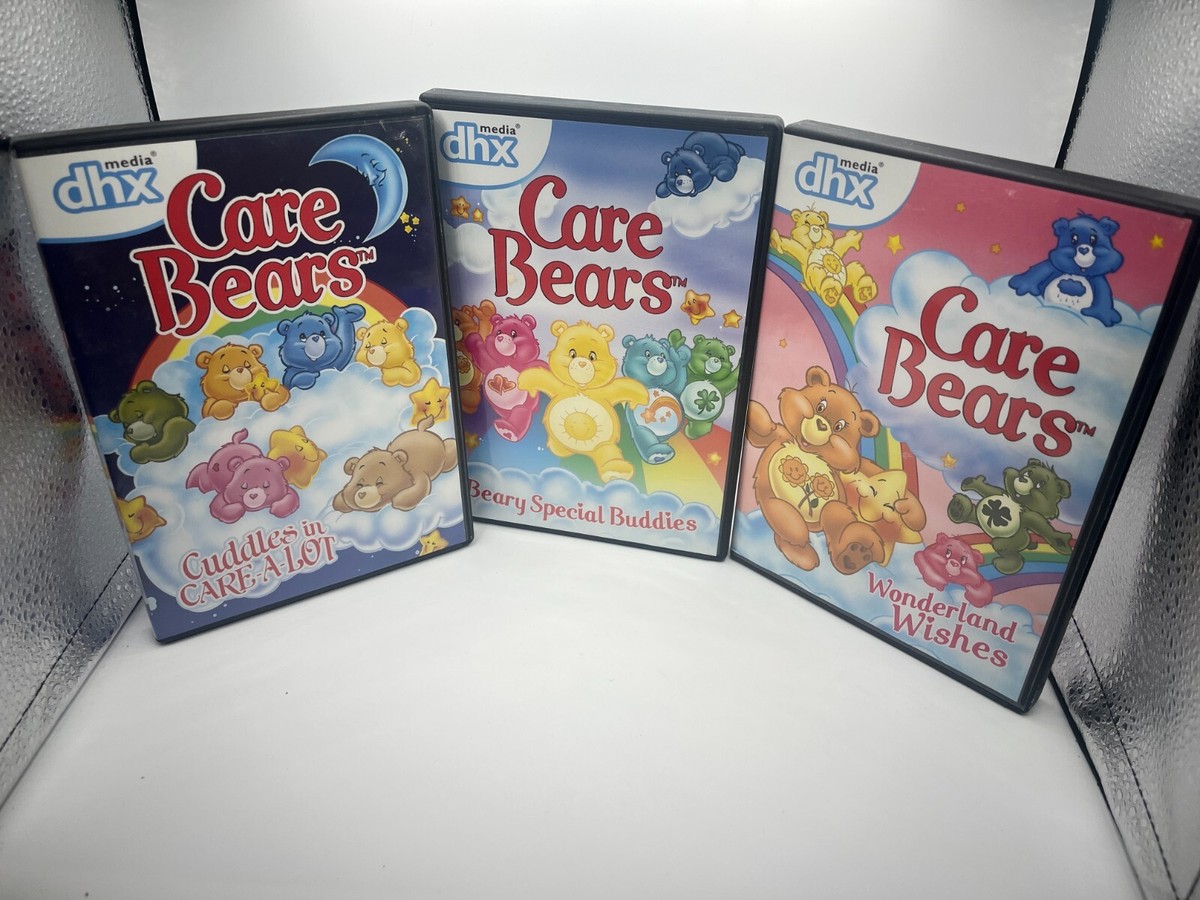 Care Bears 3 DVD lot (2013 dhx) Wonderland Wishes, Care A Lot