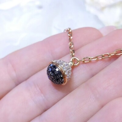 1.5Ct Round Real Moissanite Spinel Test Pass Ball Pendant 14k Yellow Gold Plated