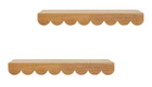 StyleWell Kids Brown Scalloped Wood Floating Wall Shelves (Set of 2)