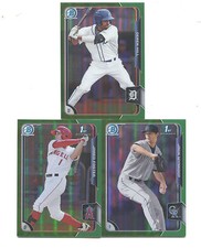 2015 Bowman Draft Chrome Green Refractor RC #95 Jack Wynkoop #/99 Rockies