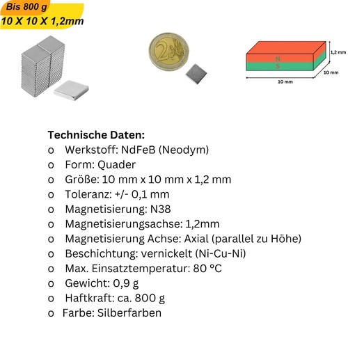 Extreme Strong Neodym Block Magnets - Size And Quantity Selection Real N - Picture 9 of 33