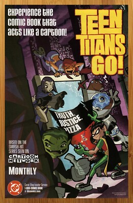 2003 DC Comics Teen Titans Go! Vintage Print Ad/Poster Cartoon Network Promo Art