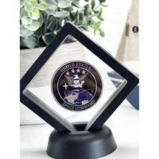Space Force Space Command Logo Challenge Coin With 3d Display Case