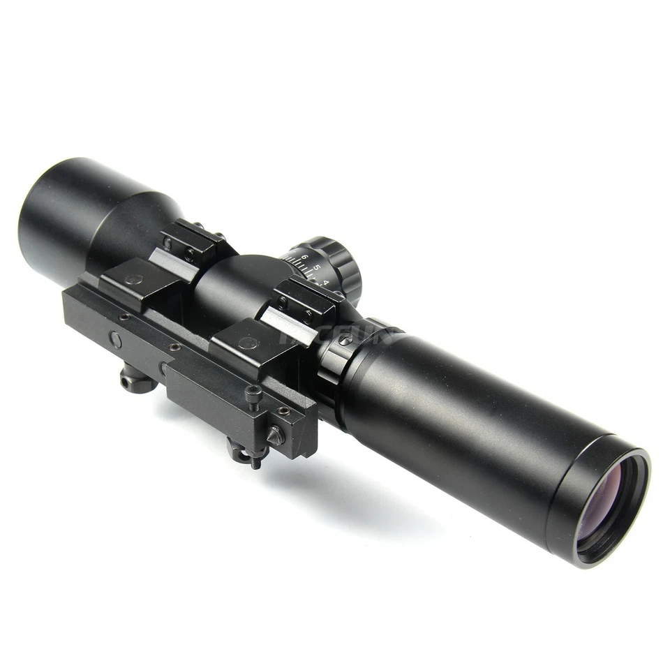 TACFUN Mosin Nagant 3-9x42 Long Eye Relief Scope /w Ring Mount +M44 M91 30 Mount - Image 4 of 4