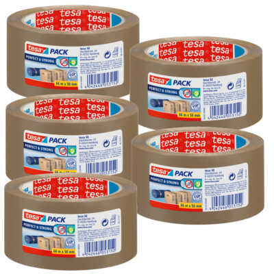 2 Rollen Tesa Klebeband braun Solid /& Strong Paketklebeband 50mm x 66m havanna