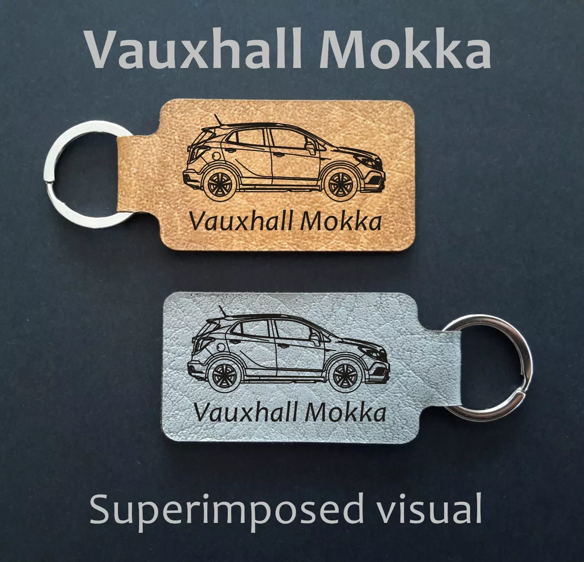 Vauxhall Mokka Leatherette Keyring personalisation option eBay