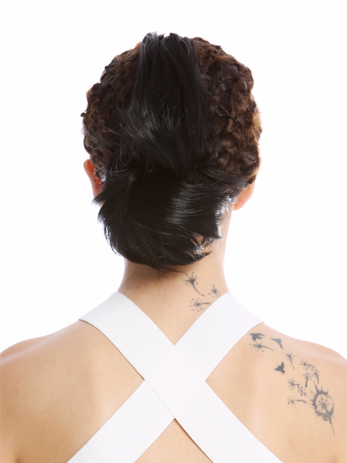 Hairpiece Ponytail Clip Short Wavy Black 25