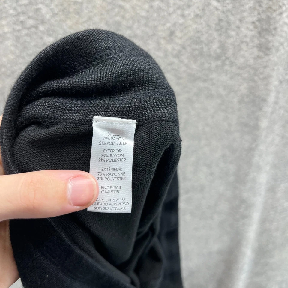 Pantalones deportivos Calvin Klein para mujer medianos negros rayón polar rectos elásticos hechizos Foto 4 de 4