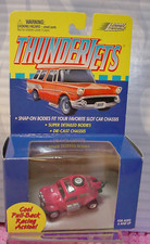 Johnny Lightning THUNDERJETS VW BUG pink volkswagen beetle pull-back racing