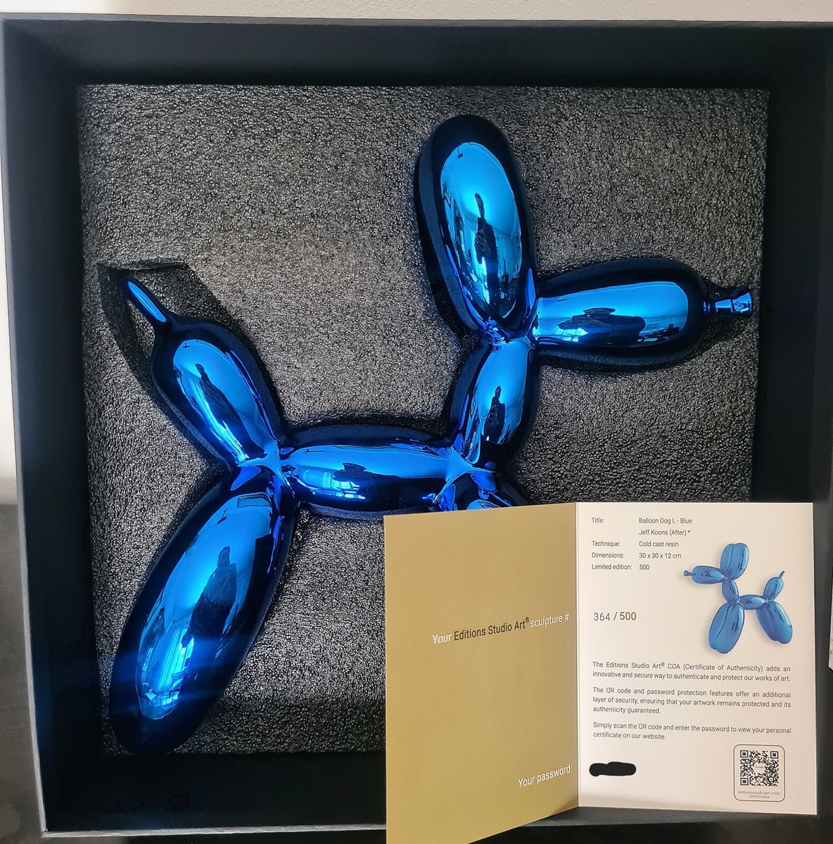 ジェフクーンズ「Balloon Dog(Black)」254/999 COA有 JEFF KOONS Balloon Dog Black Graphite Editions Studio Art
