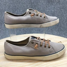 Sperry Shoes Womens 9.5 M Pier View Casual Sneakers Gray Canvas Low STS95729