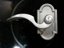 Emtek "NAPOLI" Door Lever Passage Set, #11 Rosette Silver Patina Left Hand 71011