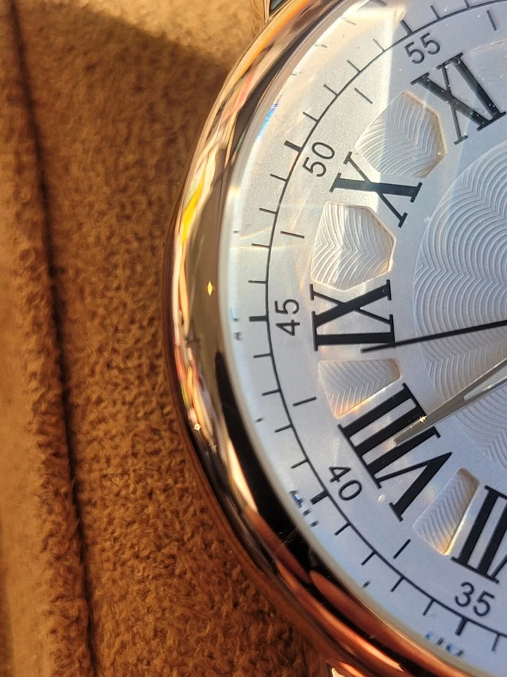 Reloj Automático de Lujo para Hombres Oro Rosa Fecha Ventana Trasera Correa de Cuero Marrón 3ATM Foto 3 de 4