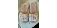 Tory Burch Double T Shearling Slide Slippers