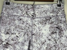 CALVIN KLEIN Women Size L Performance Wick Yoga Leggings Marble Print Mesh *