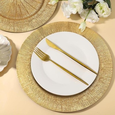 100 PCS Charger Plates Bulk 13'' Round Dinner Plate Chargers for Wedding Party--