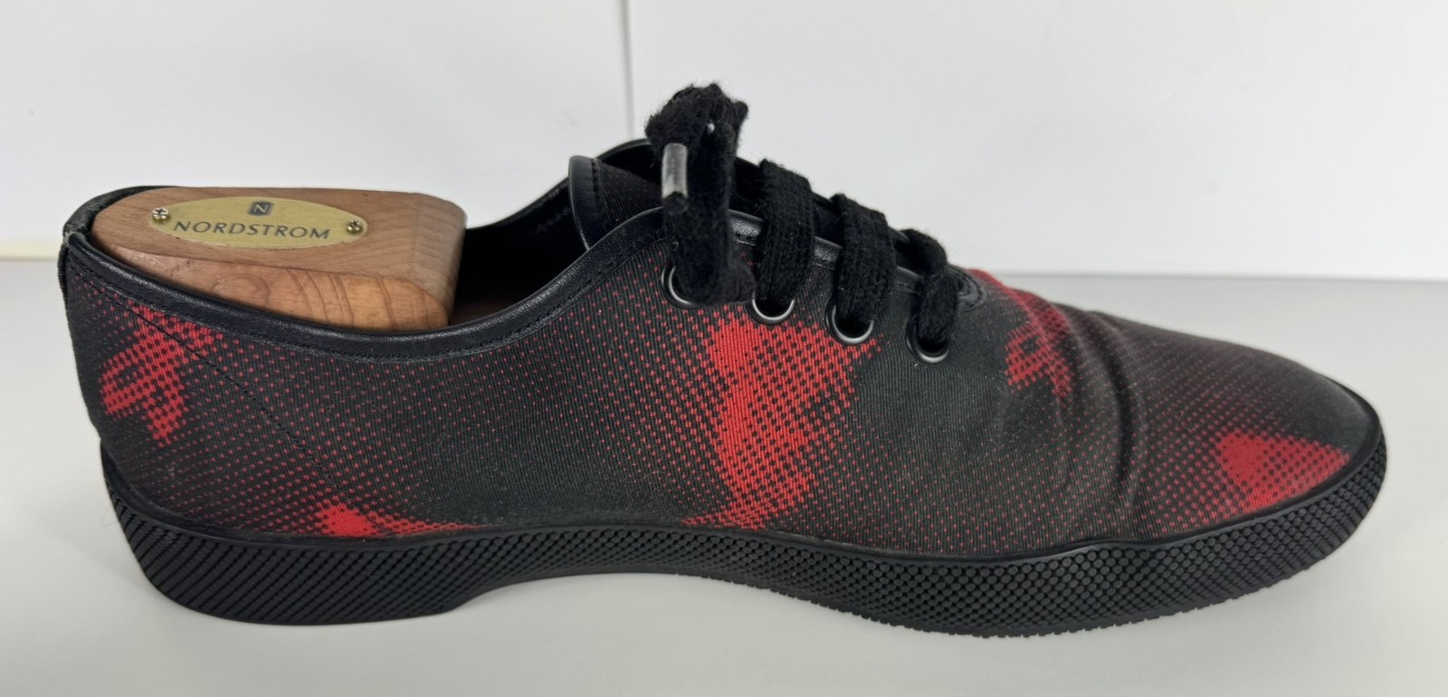Prada Black and Red Bunny Canvas Sneakers Trainers size uk 8.5 US 9.5 Rare thumbnail 4