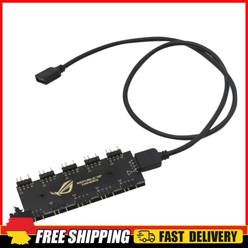 10 RGB Sync HUB Splitter Extension Cable for Motherboard RGB Fan (5V 3Pin)