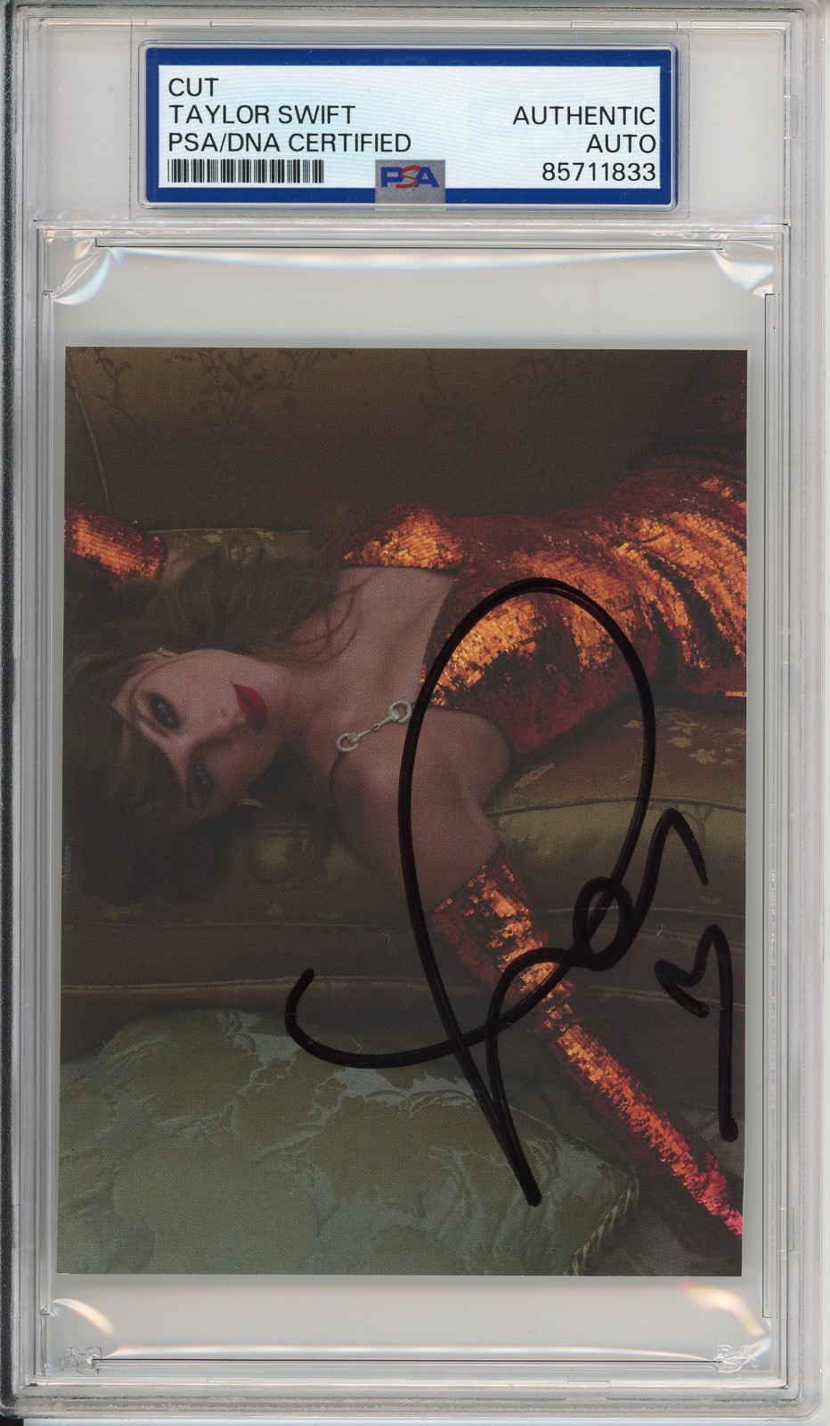 Taylor Swift SIGNED & HEART Sexy Photo PSA DNA COA Autograph Life Of A Showgirl