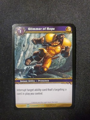 World of Warcraft TCG Glimmer Of Hope 43/208 WOW Blood of Gladiators NM