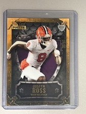 2022 Wild Card MATTE Weekend Warriors Gold/Purple Shield Justyn Ross #WW-28 /50