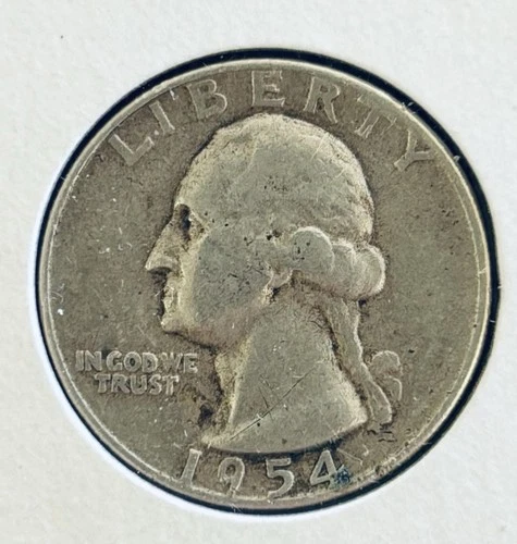 1954 Washington Quarter - 90% Silver -  VF