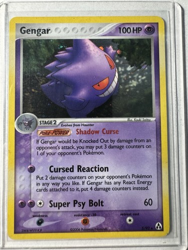 Pokémon Gengar 5/92 Holo Rare 2006 English 