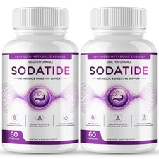 Sodatide Digestive Health Supplement - 120 Capsules 2 Pack 