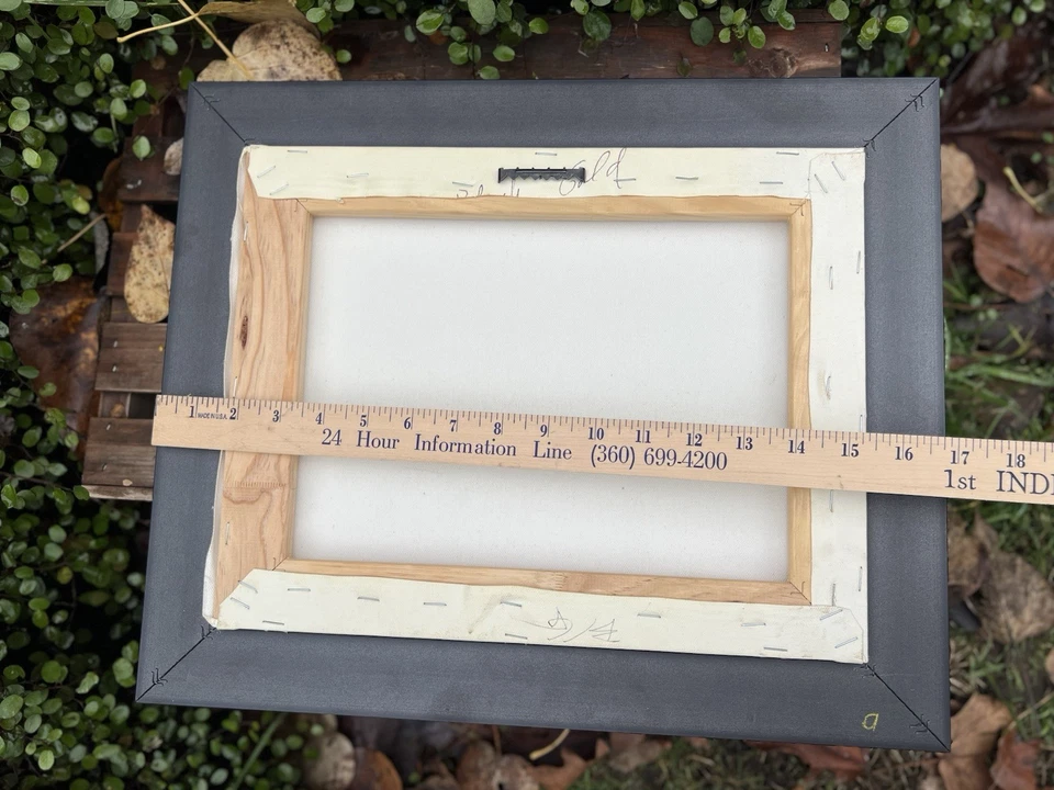 Impresión artística de caballo salvaje enmarcada decoración de pared sello de lienzo occidental rústico 14x16,75 Foto 3 de 4