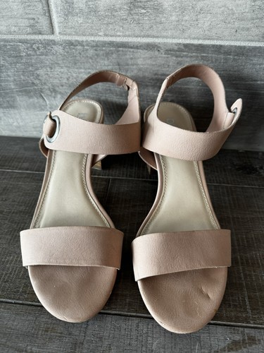 Bar III Birdie Block Heels 2.5” Casual Sandals Light Pink Size 9 - Picture 6 of 6