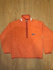 VINTAGE 1997 Patagonia Synchilla Pullover Kids XL Orange