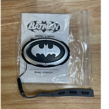 Batman Camera KSM6011 1.3 MP Digital Camera Black Silver with Logo Strap