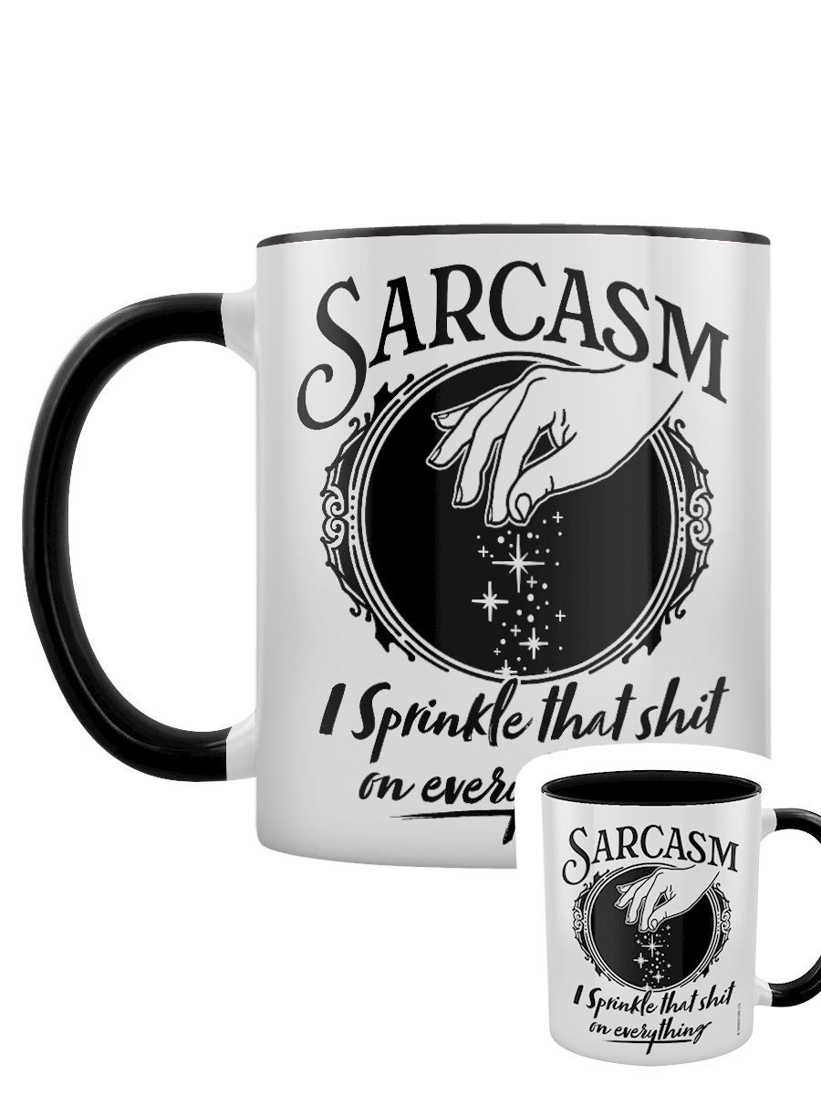 Sarcasm, I Sprinkle That Sh*t On Everything Black Inner 2-Tone Mug