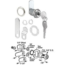 Defender Security 3/4" Stainless Steel Drawer Cabinet Lock - Keyed Different