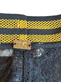 For Love & Lemons Skivvies Long-Length Lace Shorts High-Waist Black Size XS