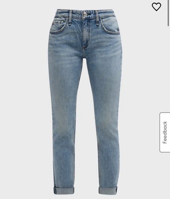 RAG & BONE Women's 27 Dre Low Rise Slim Boyfriend Jeans Blue