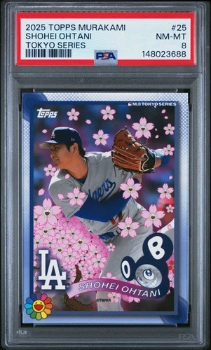 2025 TOPPS TAKASHI MURAKAMI + MLB WORLD TOUR TOKYO SERIES SHOHEI OHTANI PSA 8