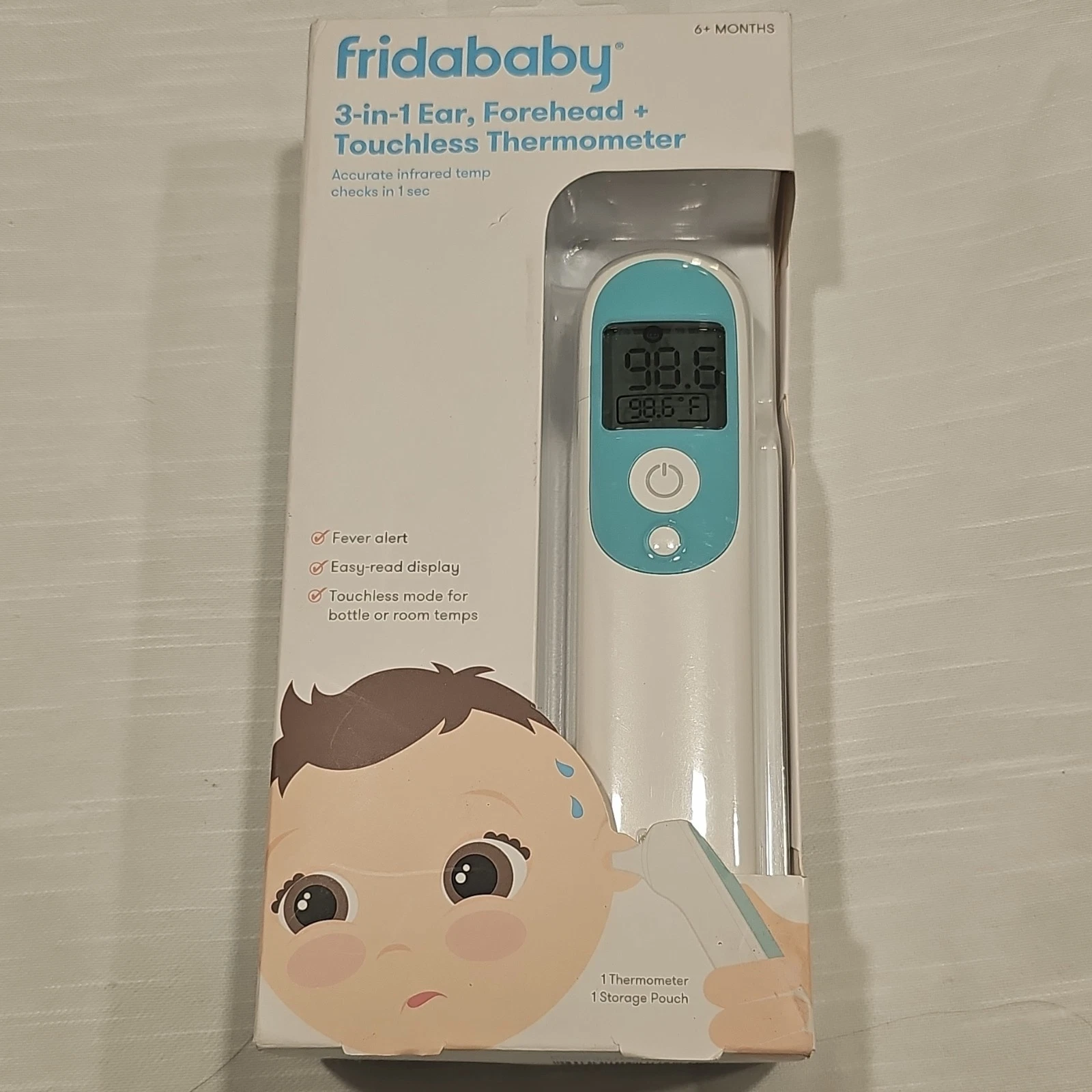Fridababy 3-in-1 Ear Forehead Touchless Thermometer Infrared LCD MPN 10028
Opens in a new window or