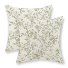 Sage Green Pillow Covers 18x18 Inch Set 18" x 18" Pack of 2 Sage Green Floral