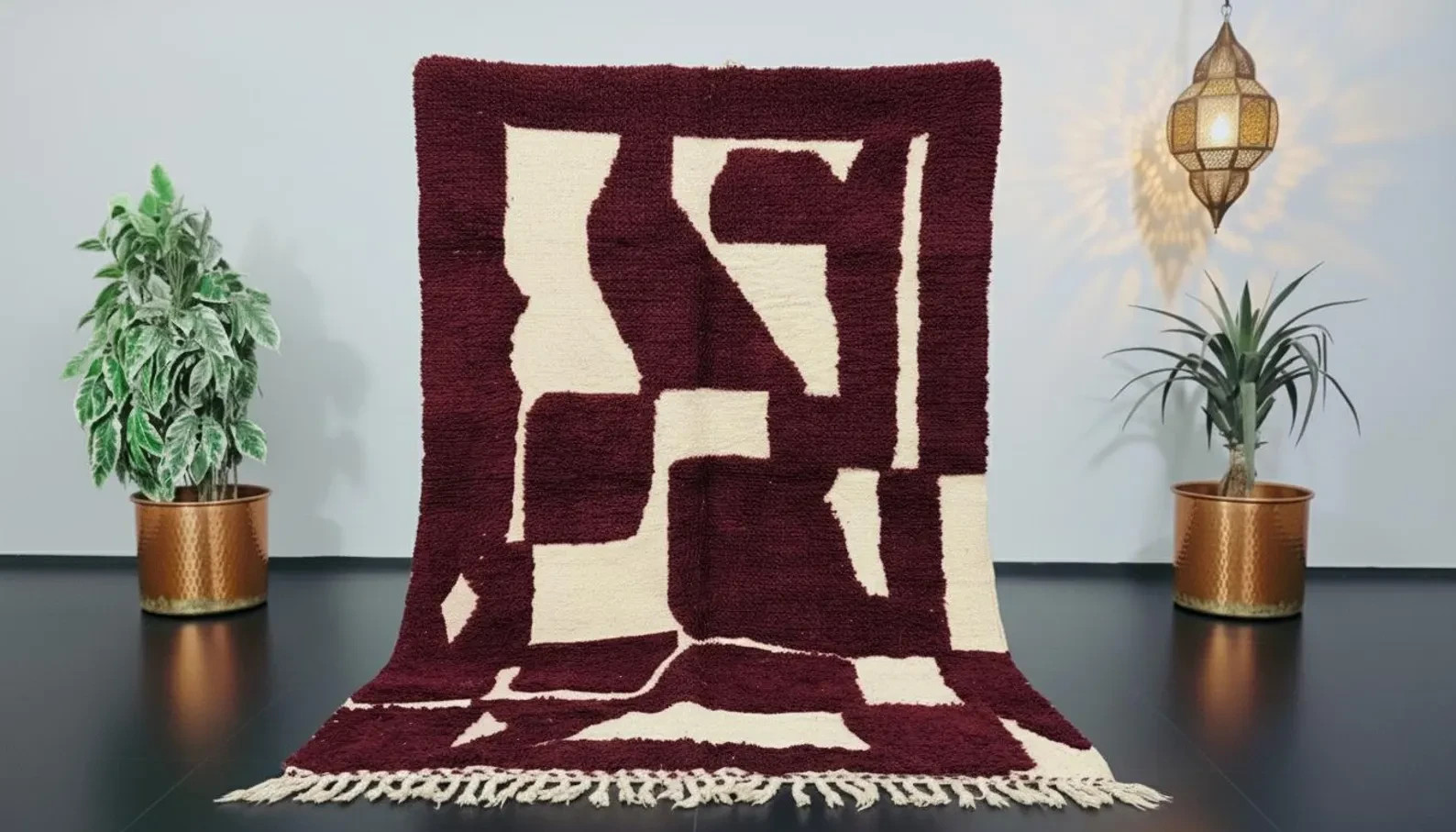 Handmade Beni Ourain Wool Rug, Custom Moroccan Berber Carpet