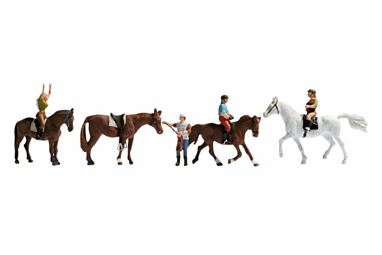 Horses and Riders (4) TT gauge Noch 45630
