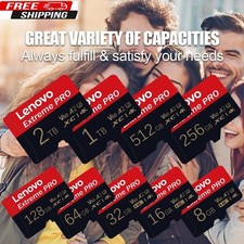 LENOVO Memory Card , High Speed Micro SD Card 128GB 2TB 512GB 256GB A2 U3 V30