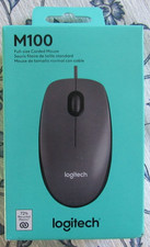 Logitech M100 Full-size Corded Wired USB Mouse for Computers and Laptops