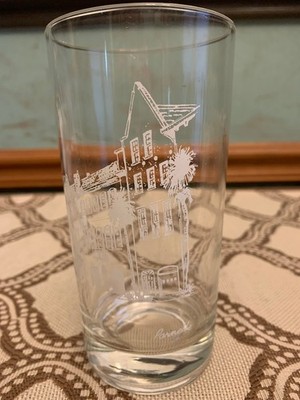 Artist Charles Parnelle's Rendering of Rainbow Row Charleston, SC Glass Drinkwar