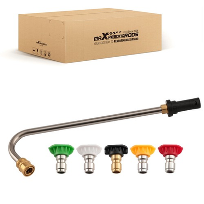 #ad Pressure Washer Gutter Cleaner Attachment Angled Extension Wand W Nozzle Tips $19.16