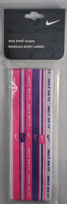 Nike Swoosh 6 Pack Women's Sport Headbands Pink Purple Just Do It Logo