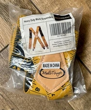 MeloTough Suspenders Heavy Duty Strong Clips Adjustable Elastic Braces