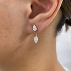 1.9ct Pear Jacket Earrings White Gold 14K Labcreated Diamond F/VS — photo 1