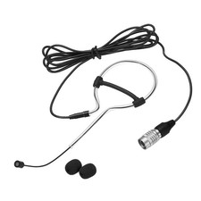 Ear Hook Microphone, Single Ear Headset with Audio Technical Type Plug, Black