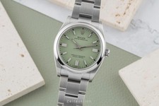 Rolex Oyster Perpetual Pistachio Stahl Automatik Herrenuhr Ref. 126000 B&P 2026